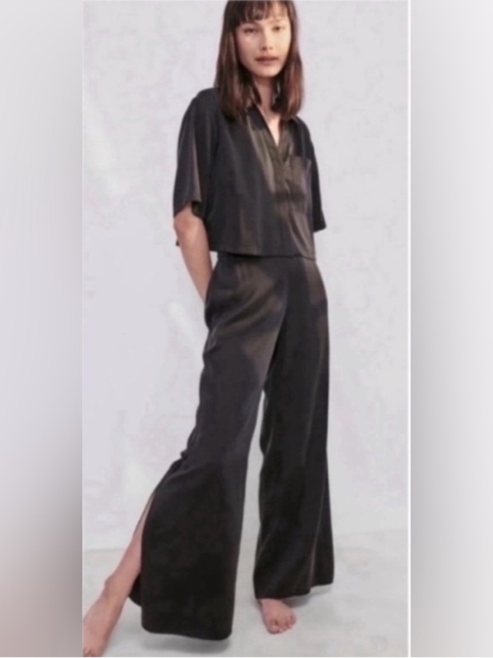 NWOT Lunya washable silk high rise pants pajama set - Picture 2 of 11